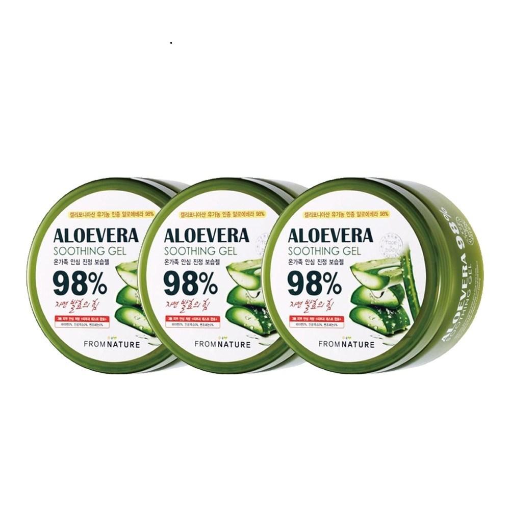 From Nature Aloe Vera 98% Soothing Gel 500g 3pcs