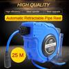 Air Drum Automatic Retractable Hose Pipe Reel Automatic Recycling Tube Winding Device Outdoor Spray Water Garage Tool Blue