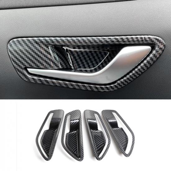 For Hyundai Santa Cruz -2025 Carbon Fiber Inner Door Handle Bowl Cover Trim