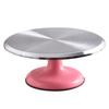 10 Inch Silent Bearing Rounded Edges Cake Turntable Revolving Cake Stand Aluminum Alloy for Home for Cake Decorating Supplies