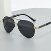 New Polarized Sunglasses Men's Metal Sunglasses Toad Mirrors Driving Mirrors Retro Large Frame Glasses