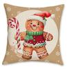Christmas Pillowcase Cartoon Cookies Little Man Snowflake Christmas Tree Home Sofa Pillowcase