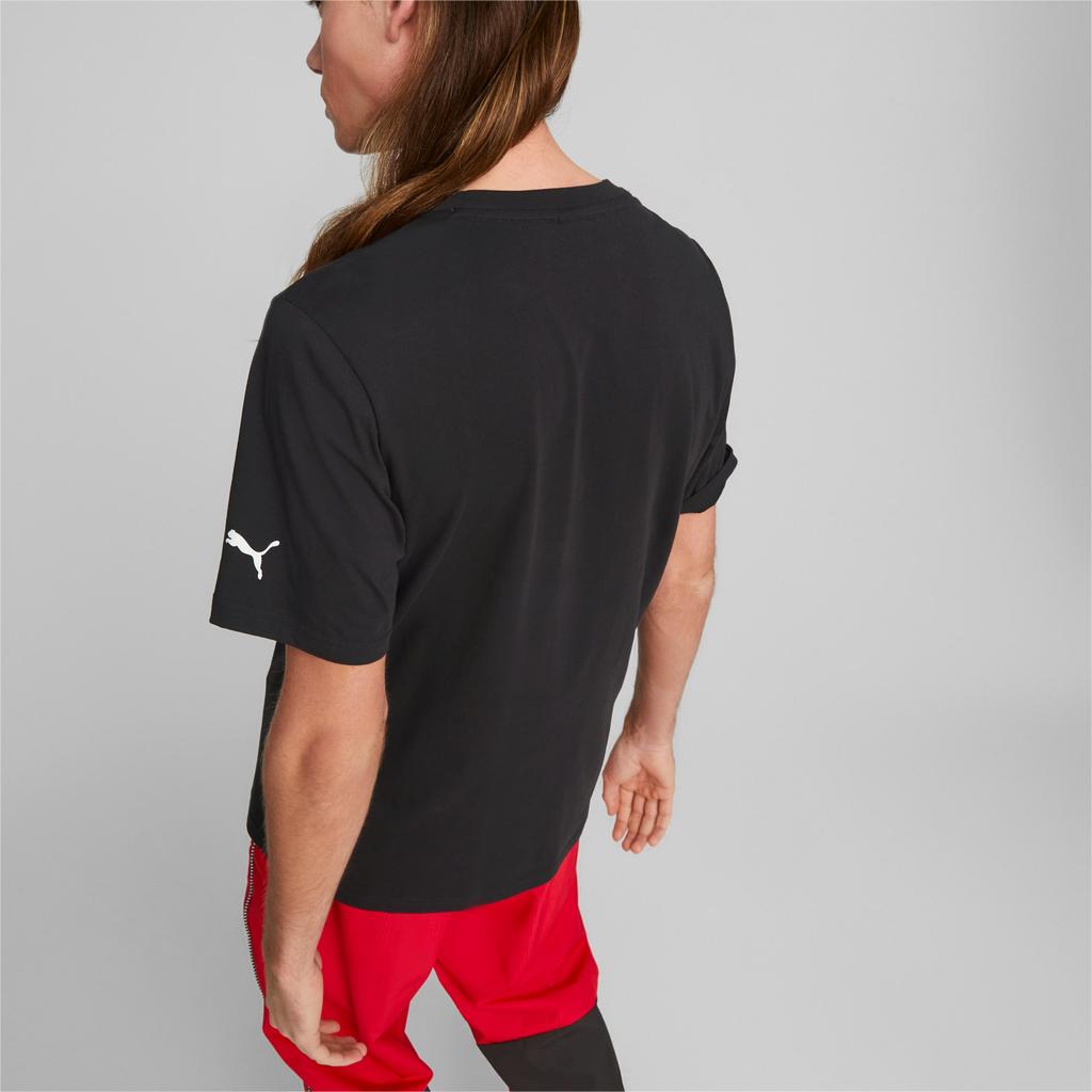 Puma X Ferrari Active Sports Collaboration Large Logo Casual Crew Neck Short Sleeve T-Shirt Men Tops Black 538175-01
