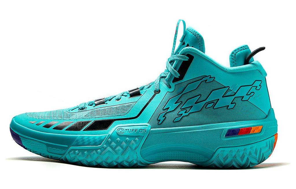 Li Ning Green Demon Mid top Basketball Shoes Men's Ice Porcelain Green ABFT035-6