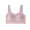 Бесшовный спортивный бюстгальтер из ледяного шелка для девочек-подростков