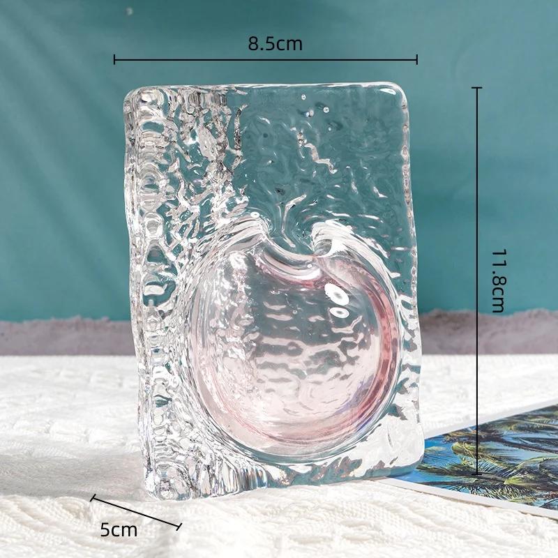 Прозрачная стеклянная ваза Прозрачная квадратная цветочная композиция Аксессуары для цветочной вазы Цветочная ваза Аксессуары для украшения дома