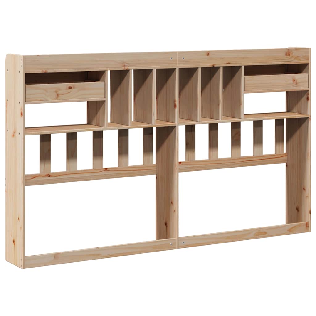 Headboard with Storage Space 180 cm Solid Pine Wood
