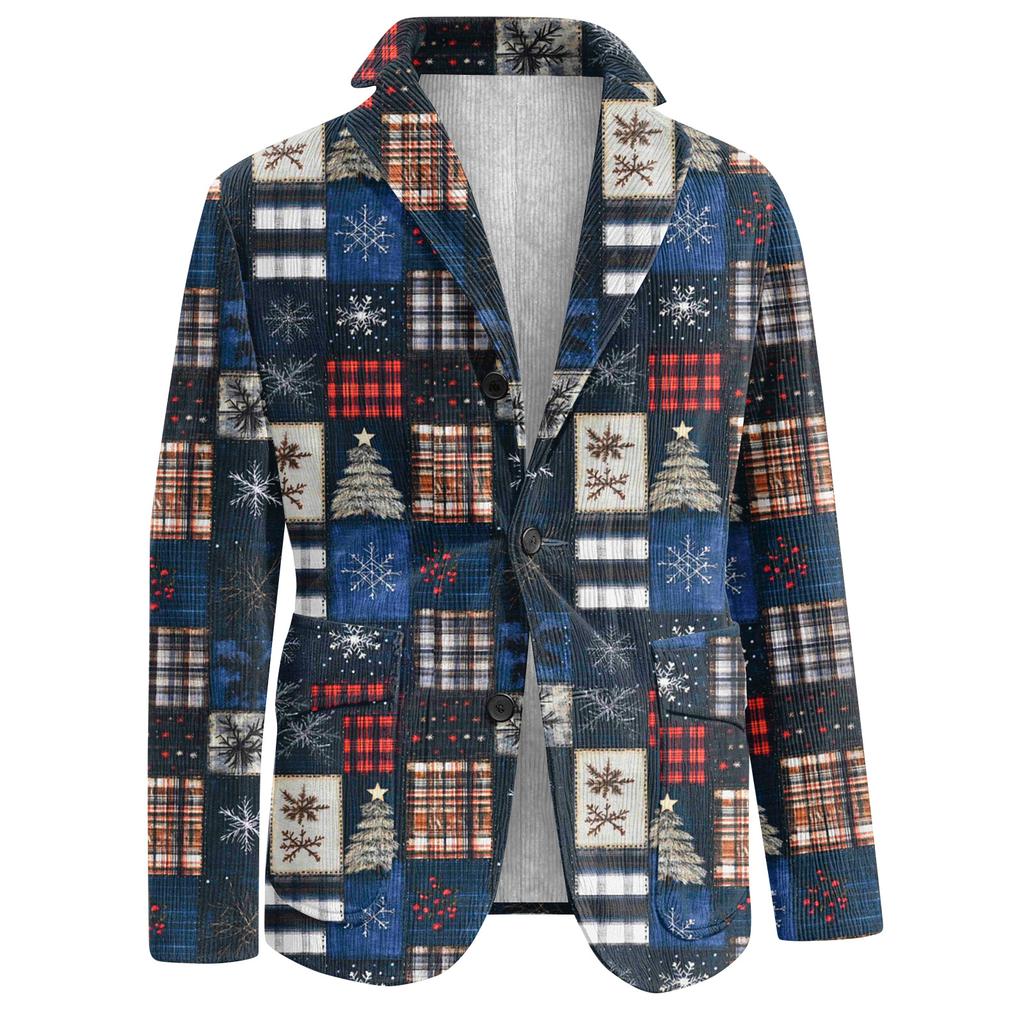 Мужской уродливый рождественский вельветовый теплый карманный пиджак-кардиган, мужской повседневный костюм