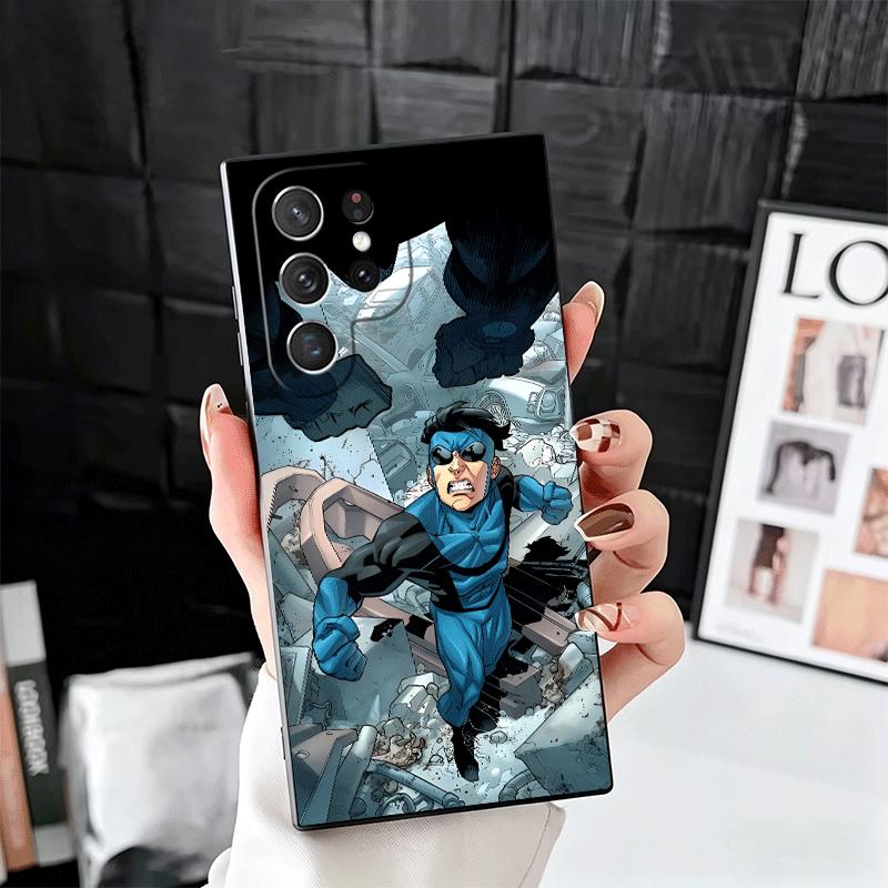 I-Invincible Anime Soft Phone Case for Samsung Galaxy S26 S25 Edge S24 Ultra S23 Plus S22 S21 FE S20 Black Cover Back Shell