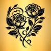 1pc Elegant Minimalist Halloween Heart & Rose Metal Wall Art , Office, Cafe, Bar, And More - Versatile Hanging Sign For Living Room