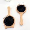 Щетка для волос из натуральной щетины кабана, расческа с бамбуковой ручкой, антистатическая расческа для массажа кожи головы, распутывающая щетка для волос, инструмент для укладки
