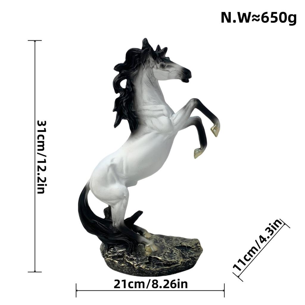 Статуэтка стоящей лошади ручной работы, украшение стола для кабинета, легкая