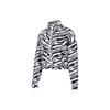 Zebra Print Sports Stand Collar Jacket Women Jacket Black 846282-02