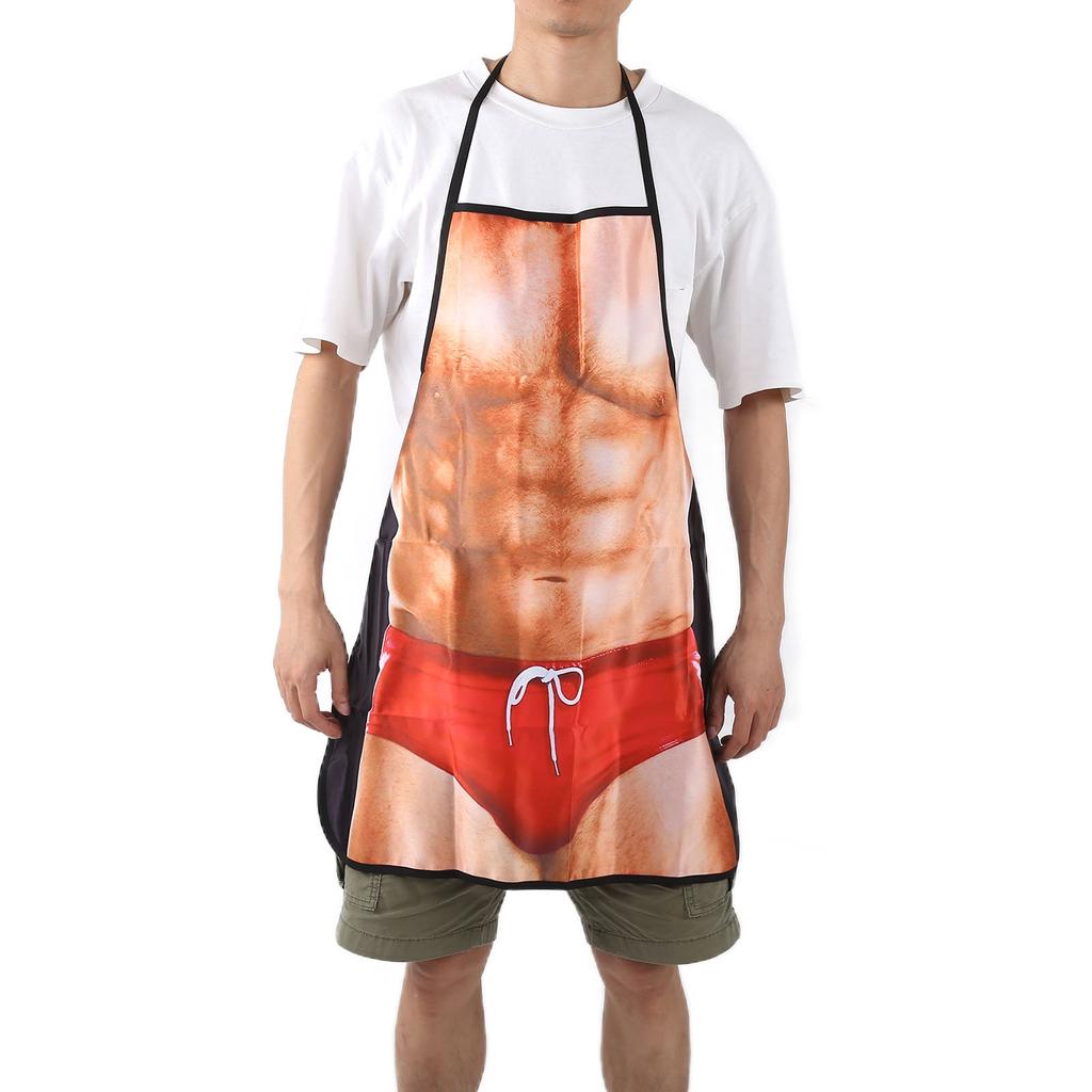 Мускулистый узор, забавный новинка, фартук, кухонный фартук для мужчин, женщин, поваров, официанток, барбекю, выпечки