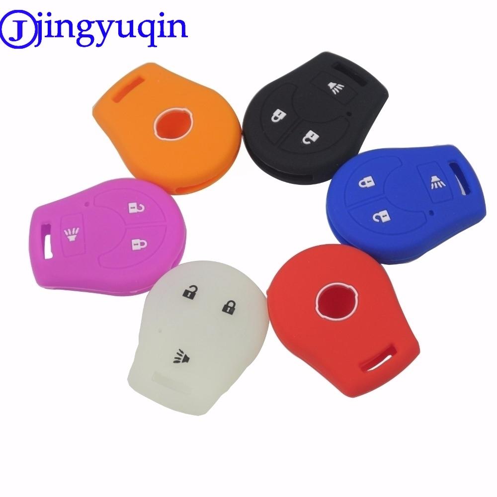 Jingyuqin Remote Silicone Key Case Cover For Nissan March Tiida Altima Armada Cube Juke Maxima Pathfinder Rogue Sentra Versa