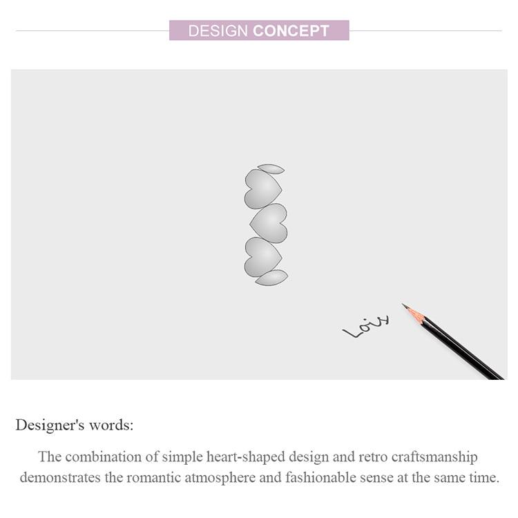 Подвеска BAMOER Heart Stopper с силиконовыми бусинами, оригинальный браслет, ювелирные изделия из стерлингового серебра 925 пробы