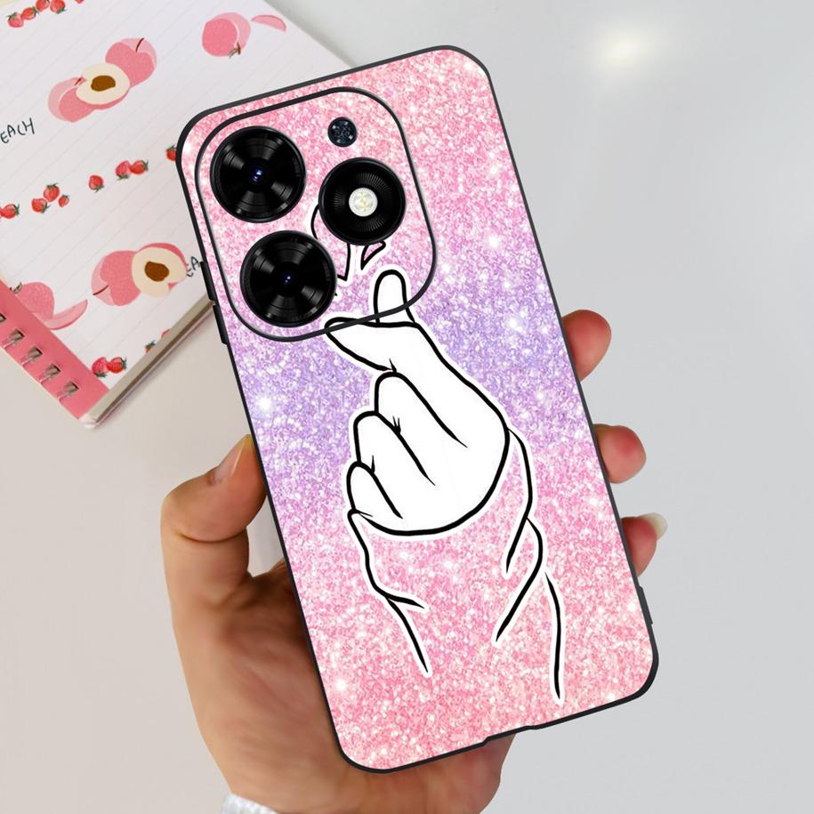 Чехол для Tecno Spark Go 2024 Популярный Цветок Астронавт Capa Силиконовый Мягкий Чехол для Tecno SparkGo 2024 BG6 Ударопрочный Корпус Телефона