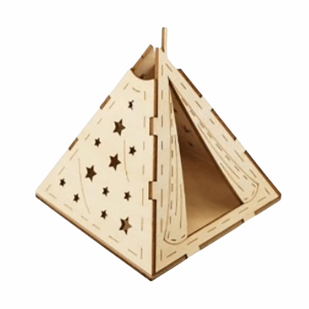 Wood DIY Miniature Wooden House Hand-Painted Mini Wooden House Miniature Tent Prop  Outdoor Scene