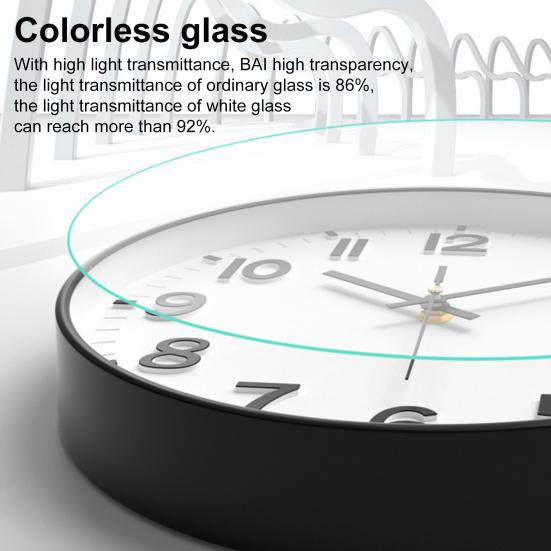 Wall Clock Quartz Movement Clear Display Large 3D Numbers Silent Operation Battery-Powered Non-Ticking Clock