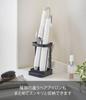 Yamazaki Jitsugyo 5063 Hair Iron Stand Tower Black Approx. 10.5X10.5X16.5cm Tower Hair Iron Holder with Heat Resistant Tray