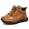 Men's Retro Leisure Shoes Autumn/ Winter Cow Split Leather Men Boots Comfortable Motorcycle Boots Winter Boots