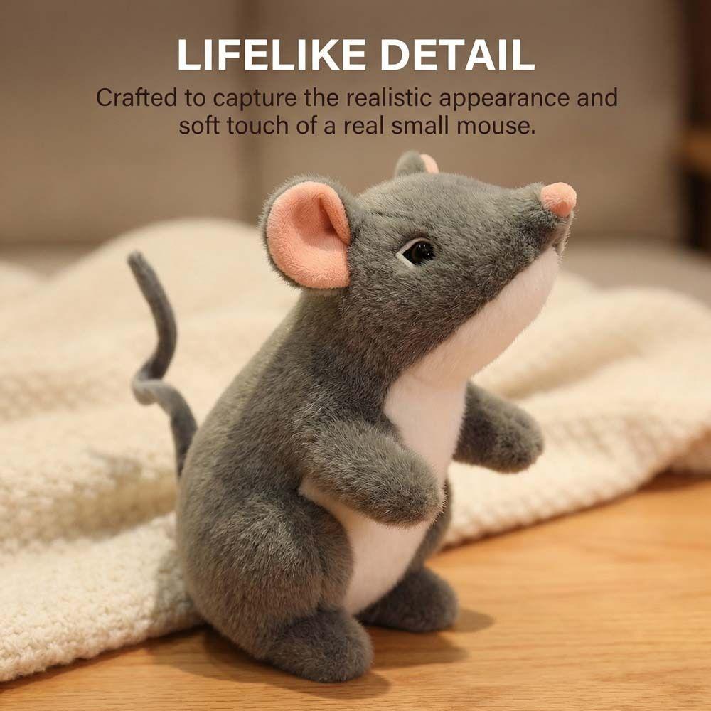 Lifelike Little Mouse Simulated Mouse Plush Doll 27CM Mouse Plush Toys Desktop Pets