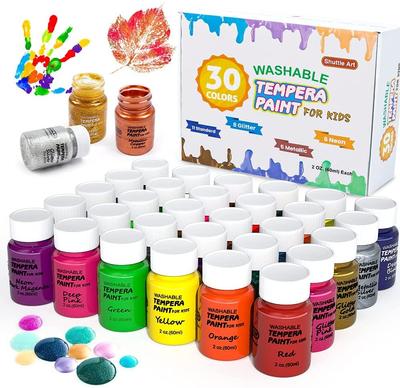 Краска Shuttle Art Tempera Paint Finger Paint 30 Color Set Water Based Kids Paint 60ml Washable Handprint Art Bottle Paint Easy to Fall Children