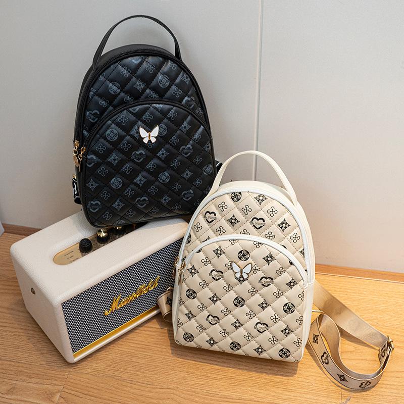 Премиальный рюкзак с принтом ромба, женская сумка, многофункциональная школьная сумка, повседневный рюкзак большой вместимости