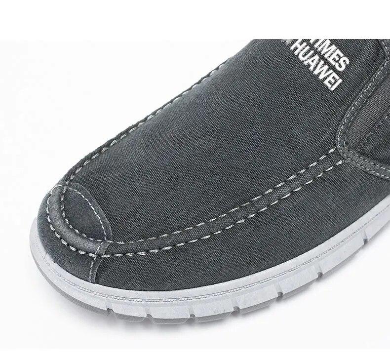 Men's Casual Canvas Loafers Shoes Slip On Fashionable Male Sneaker Breathable Blue Walking Shoes Men's Espadrilles Footwear