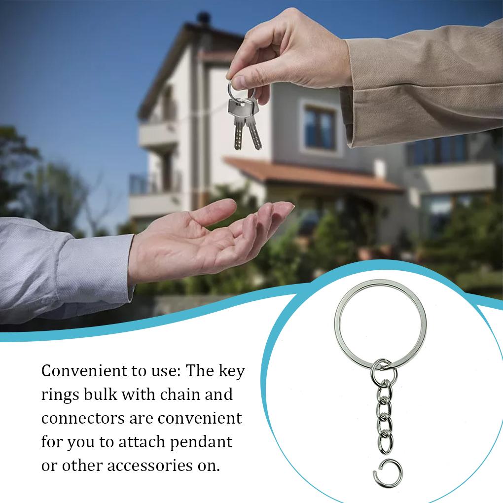 Кольца для ключей Завинчивающийся карабин Металлическое звено пле Длинные круглые подвесные петли Бирка Декоративные держатели Ювелирные аксессуары