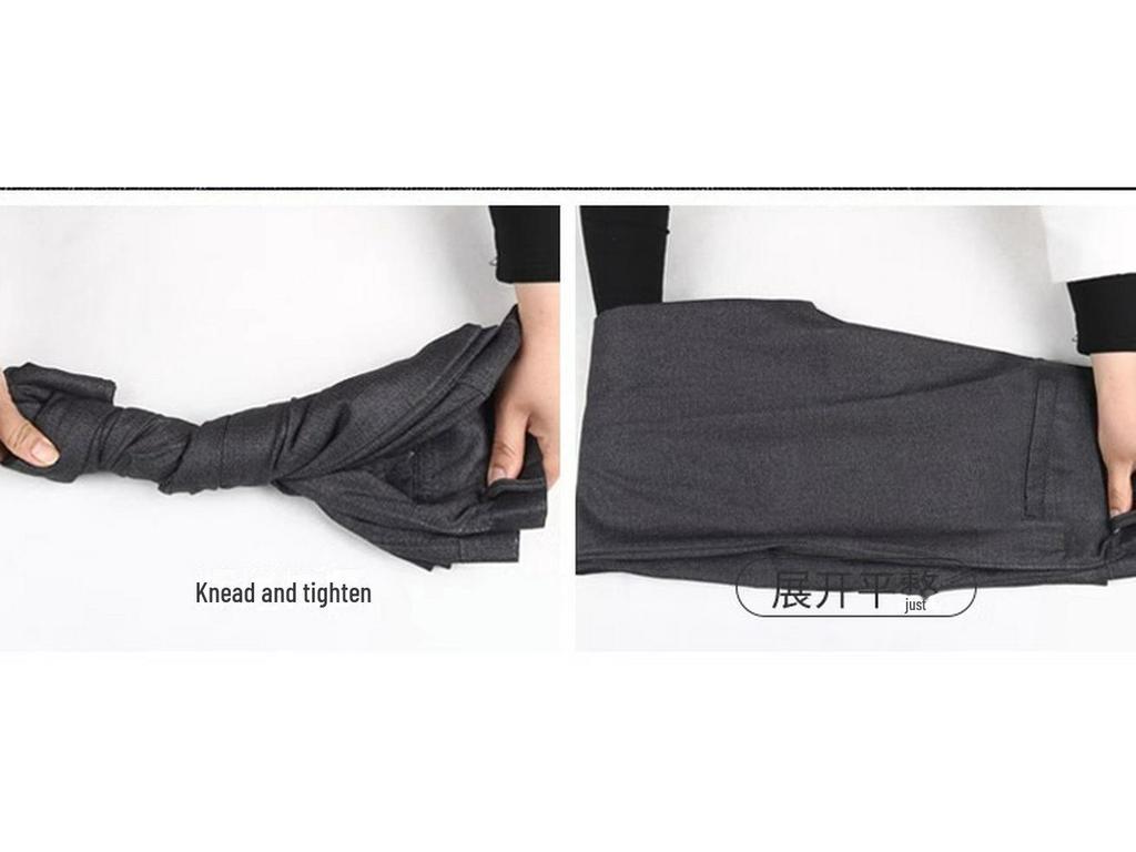 Men's Velvet-Lined Elastic Waist Winter Warm Pants for Middle-Aged & Elderly