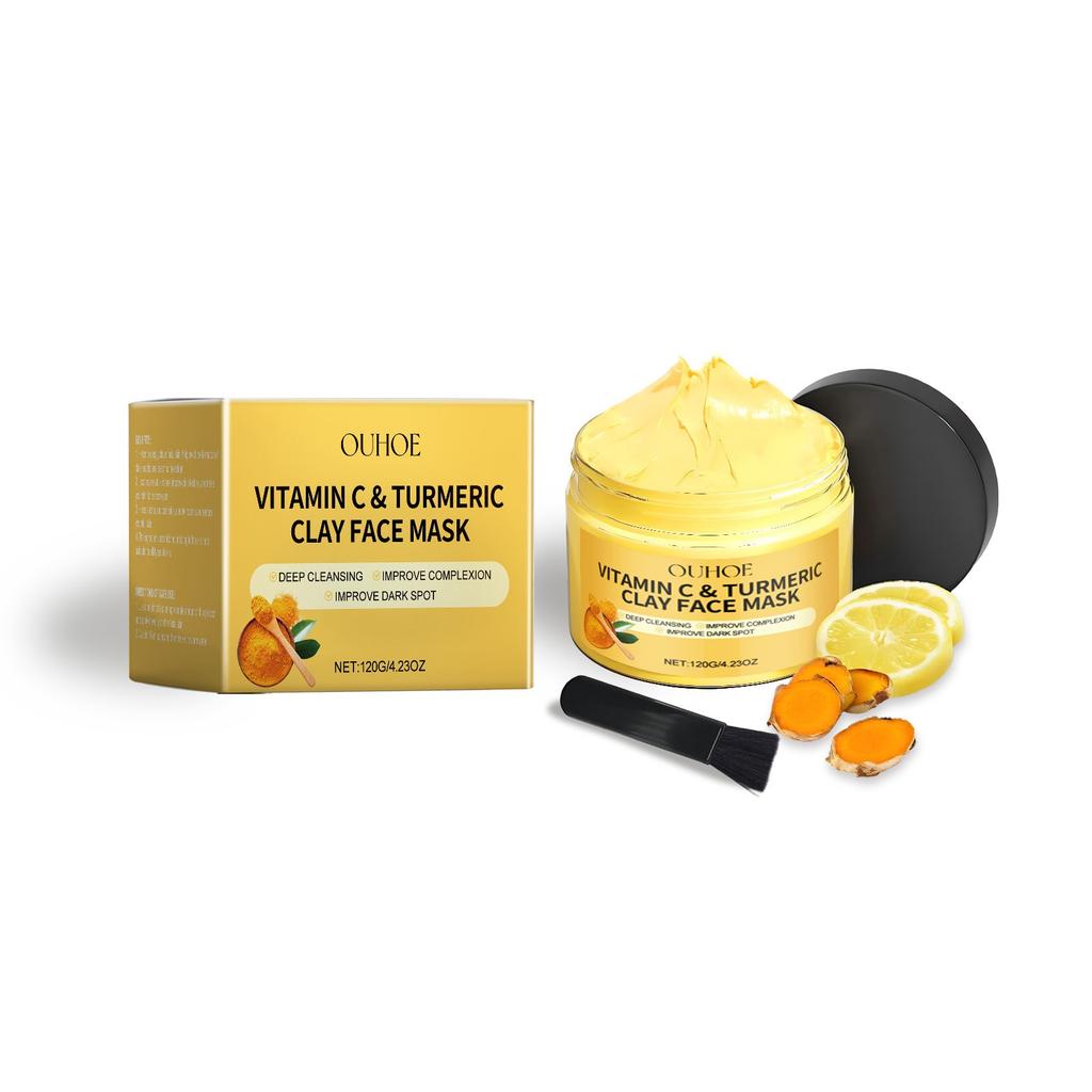 Vitamin C Exfoliating Facial Mask Turmeric Exfoliating Facial Mask Improve Pore Deep Cleaning Facial Mask   Apply Facial Mask