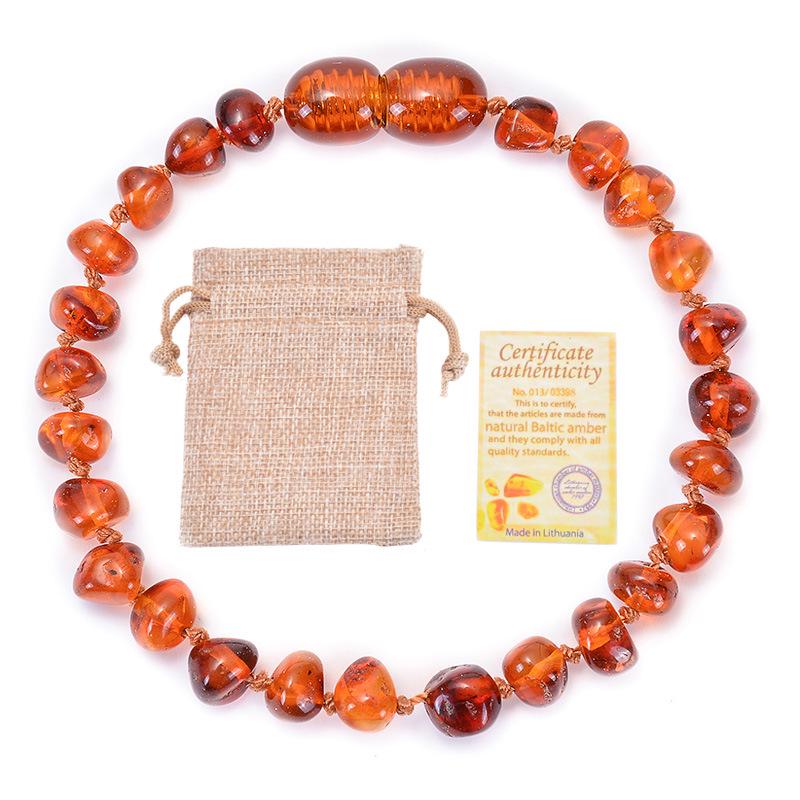 Children's Natural Baltic Amber Baby Bracelet - Irregular DIY Design