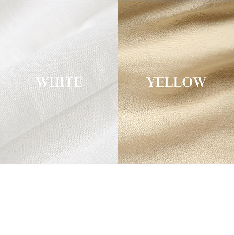 Женский легкий кардиган-рубашка с длинным рукавом из чистого льна - Минималистичный, однотонный, свободного кроя, летний стиль с лацканами