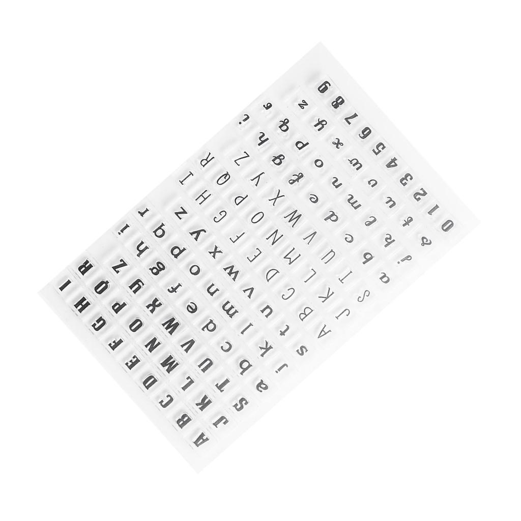 Прозрачный силиконовый штамп с буквами алфавита и цифрами для альбома своими руками(Y38 Заглавные строчные буквы)
