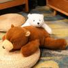 Kawaii Comfort, мягкая плюшевая подушка с животными, белый медведь, бурый медведь, панда, лежащая на подушке-кукле, украшает комнату