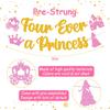 Four Ever A Princess Banner Beautiful Princess Girl 4th Birthday Party Decorations Our Little Princess 4 Years Old Birthday Party Supplies