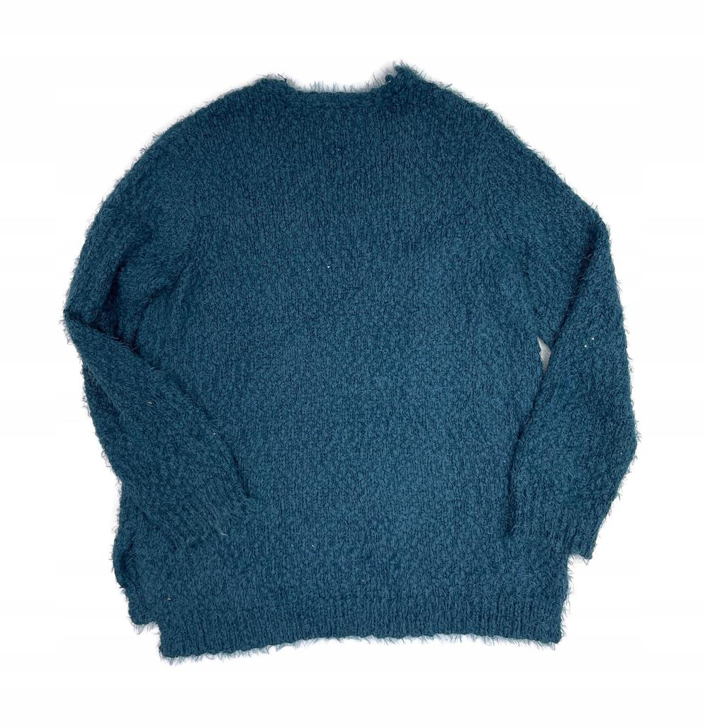 Turkusowy sweter z włoskami REACTION XL - Used
