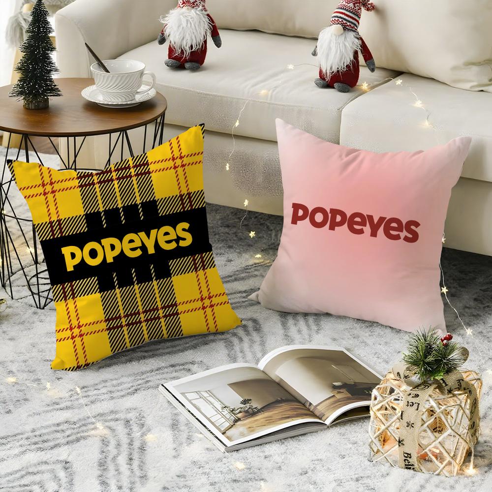 Подушка с принтом 'Жареная курица Popeyes' Наволочка Декоративная наволочка для дивана в гостиной Простая бытовая легкая роскошь