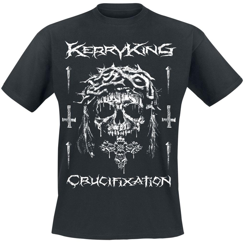 Kerry King Triple Skull Tee Metal TShirt with KK Symbol Spine Design Metal Fan Merch