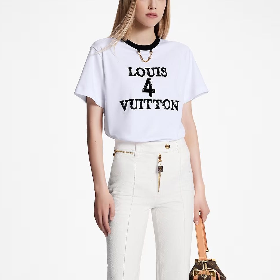 Louis Vuitton Футболка женская белая 1ABIQC
