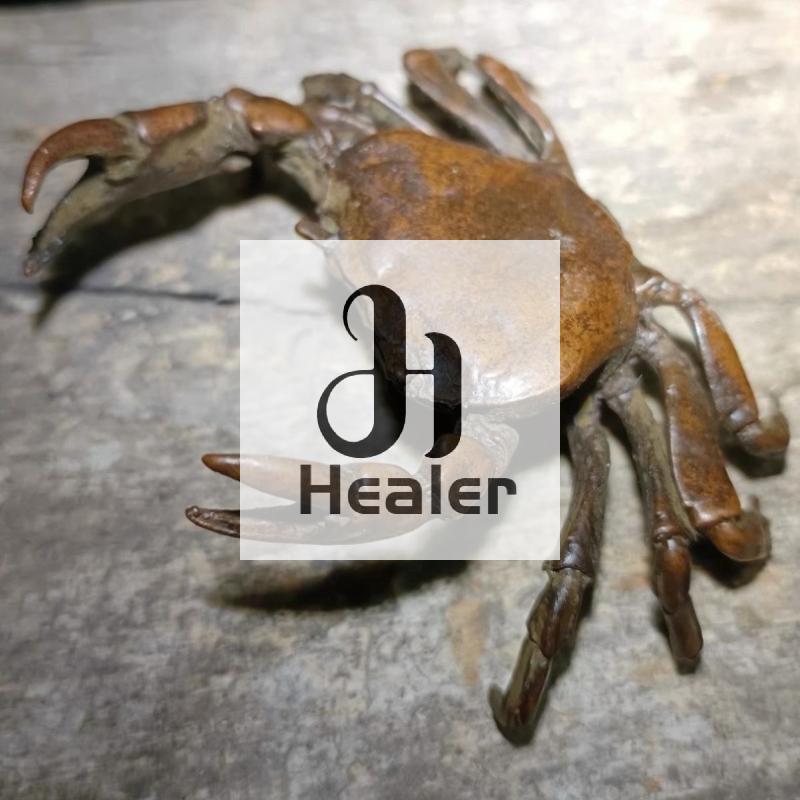 1 шт. Миниатюрная чайная фигурка-питомец Винтажный краб Модель животного Статуэтка Фигурка Антикварные металлические изделия Настольное украшение