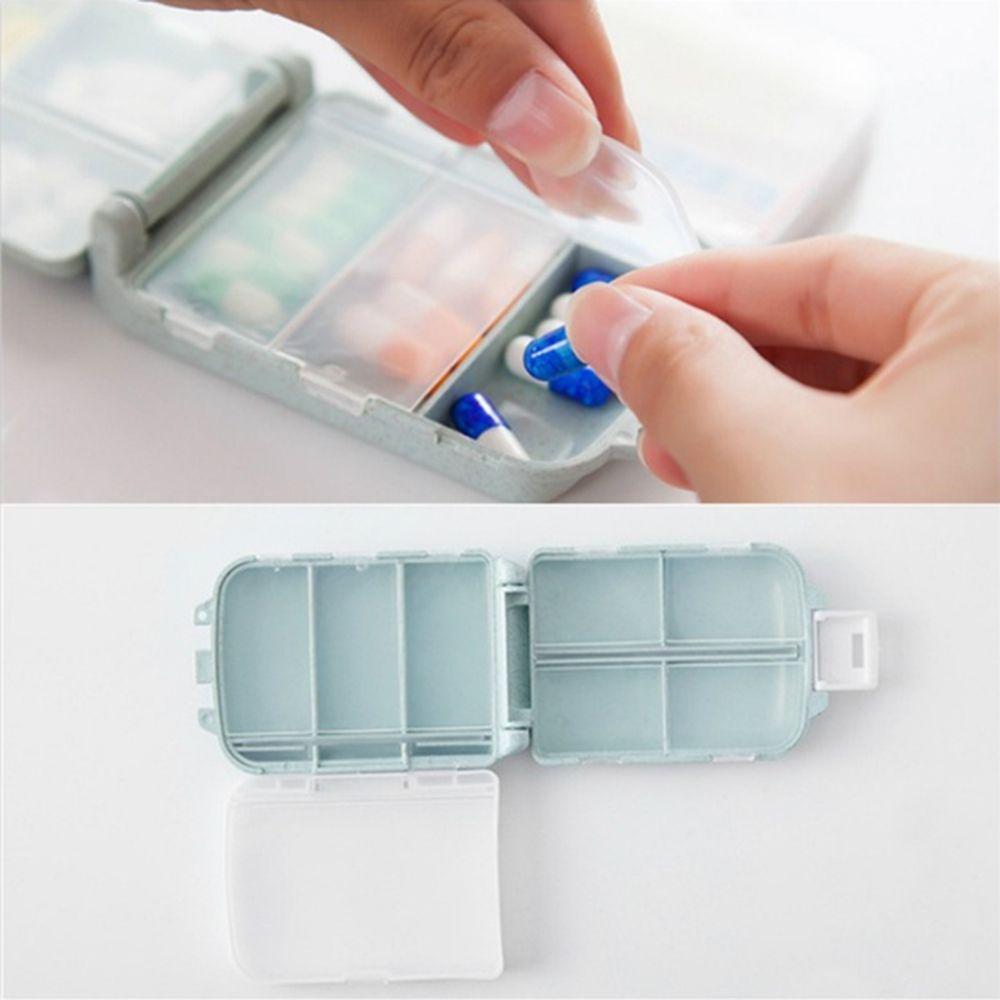 3-Layer Degradable Mini Dispenser Wheat Straw Medicine Storage Pill Boxes Travel Sealed