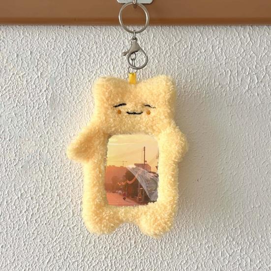 Плюшевый держатель для карт с мультяшным котом, стильный рюкзак, очаровательный брелок, декоративная крышка для карт, студенческий подарок, аксессуары