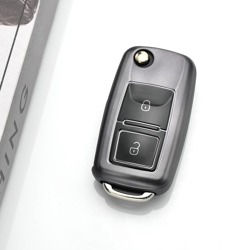 2/3 Кнопки Бесключевой Для Vw Volkswagen Passat Polo Bora Touran Skoda Seat Mk4 Bora Golf 4 5 6 Jetta ТПУ Чехол Оболочка Для Автомобильного Ключа