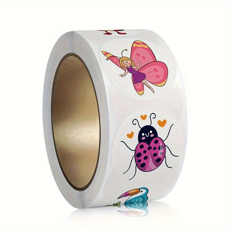 1000pcs/2rolls Cartoon Stickers Cute Animal Reward Labels Stationery Thank You Gift Decoration Water Cup Scrapbooking Stickers