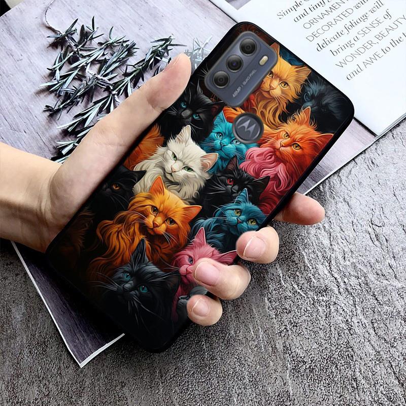 Чехол для телефона Cat Art для Moto Edge 50 40 Pro Edge 40 30 Ultra Neo Fusion G Power G Stylus G Play E32 E20 E40