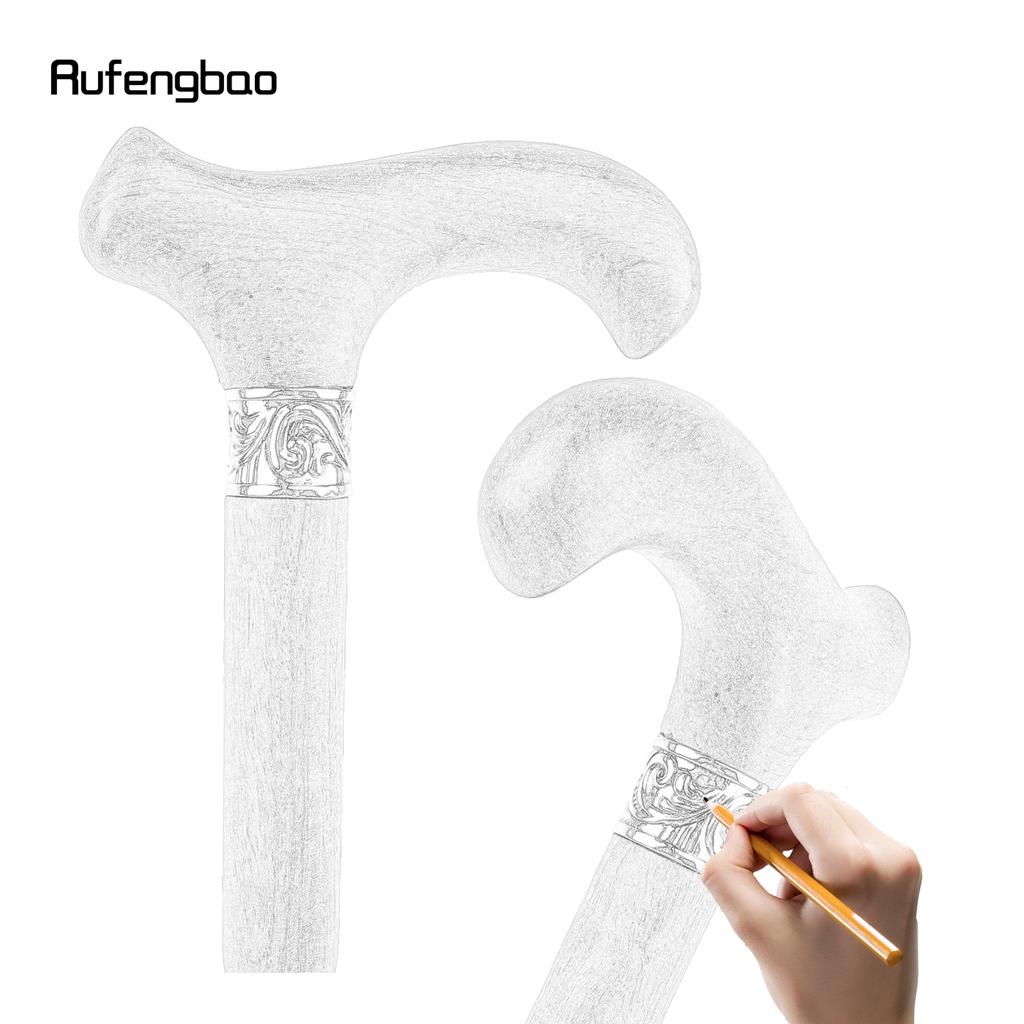 Yellow Wooden Single Joint Fashion Walking Stick Decorative Cospaly Cane Halloween Mace Crutch Wand Crosier 92cm