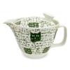J-kitchens Teapot with Tea Strainer, 385ml Capacity, Serves 2-3, Made In Japan, Hasami Ware, Cats Design, Green, L173780
