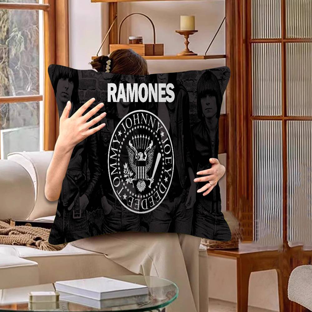 R-Ramones Band Pillow Cover For Bedroom Room And Living Room Sofa Decorative Cushion Cover